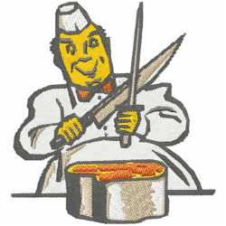 Chef Embroidery Design 12